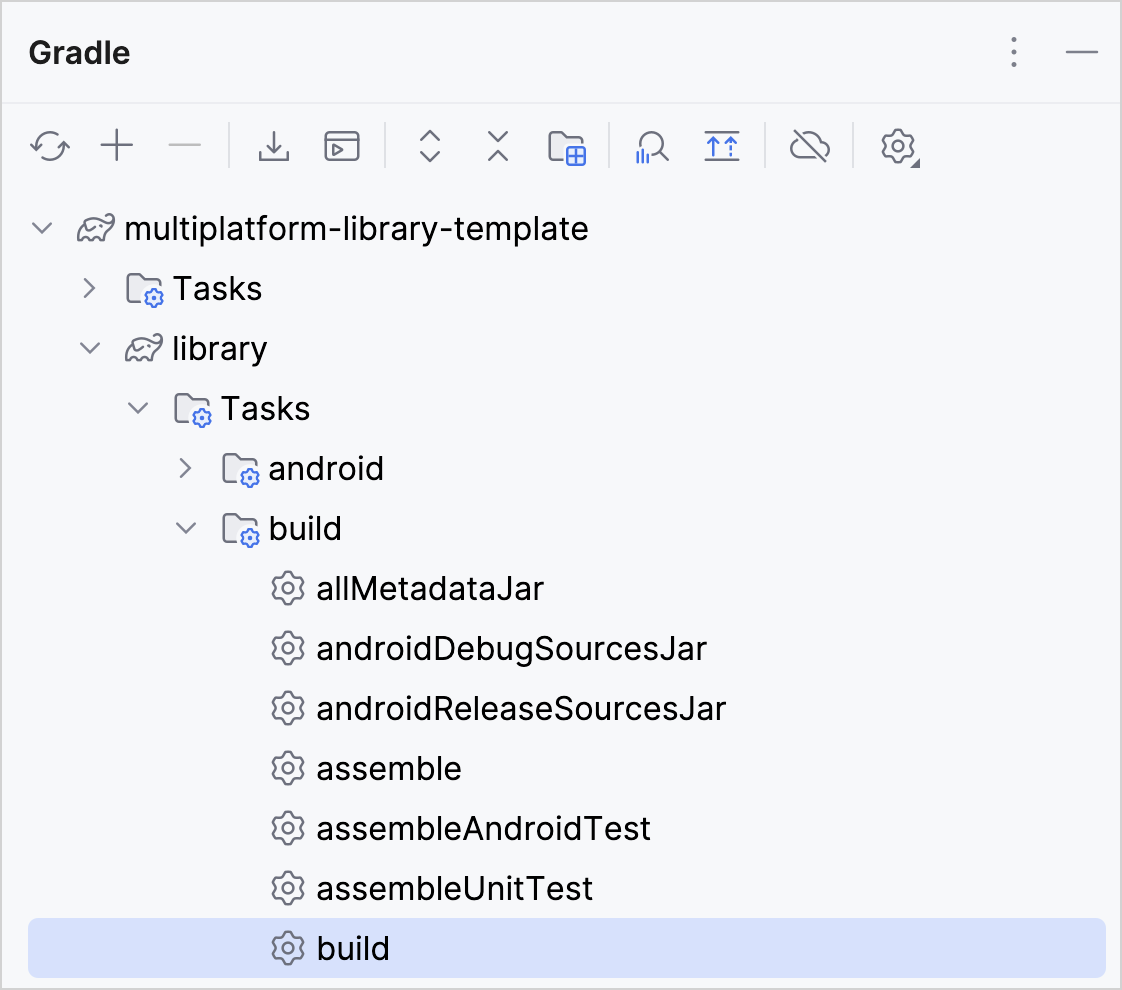Gradle tool window