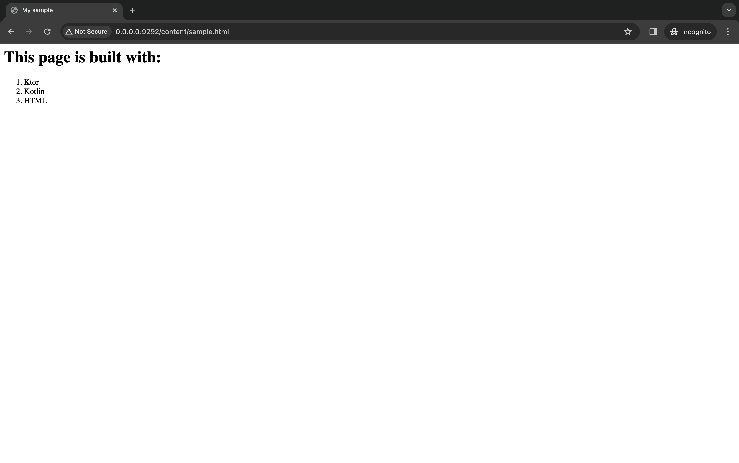 浏览器中静态页面的输出