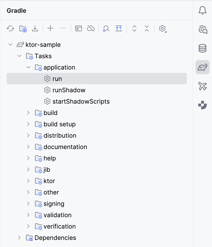 IntelliJ IDEA 中的 Gradle 选项卡